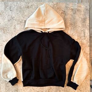 Two-Tone Black and Cream Women's Hoodie